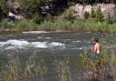 Josh fishing on the Blackfoot River. 